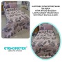 ETEHOMETEX Pamuklu Kapitoneli Yatak Örtüsü TAKIMI TEK KİŞİLİK ARİNA PUDRA 8696474232127
